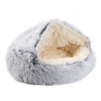 Cat Litter Crystal Plush Dog Kennel Plush Pet Kennel Shipping Deep Sleep Half Pack Warm Vacuum Round