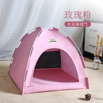 the DOG DOME - New Four Seasons Universal Pet Tent, Removable and Washable Cat and Dog Pet Nest, Summer Breathable Foldable Cat/Dog House