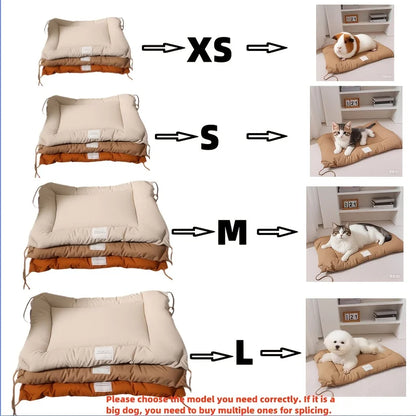 Cozy & Durable Pet Bed for Small to Medium Dogs and Cats Soft Durable Polyester Easy to Clean Store Four Corners for Easy Tying
