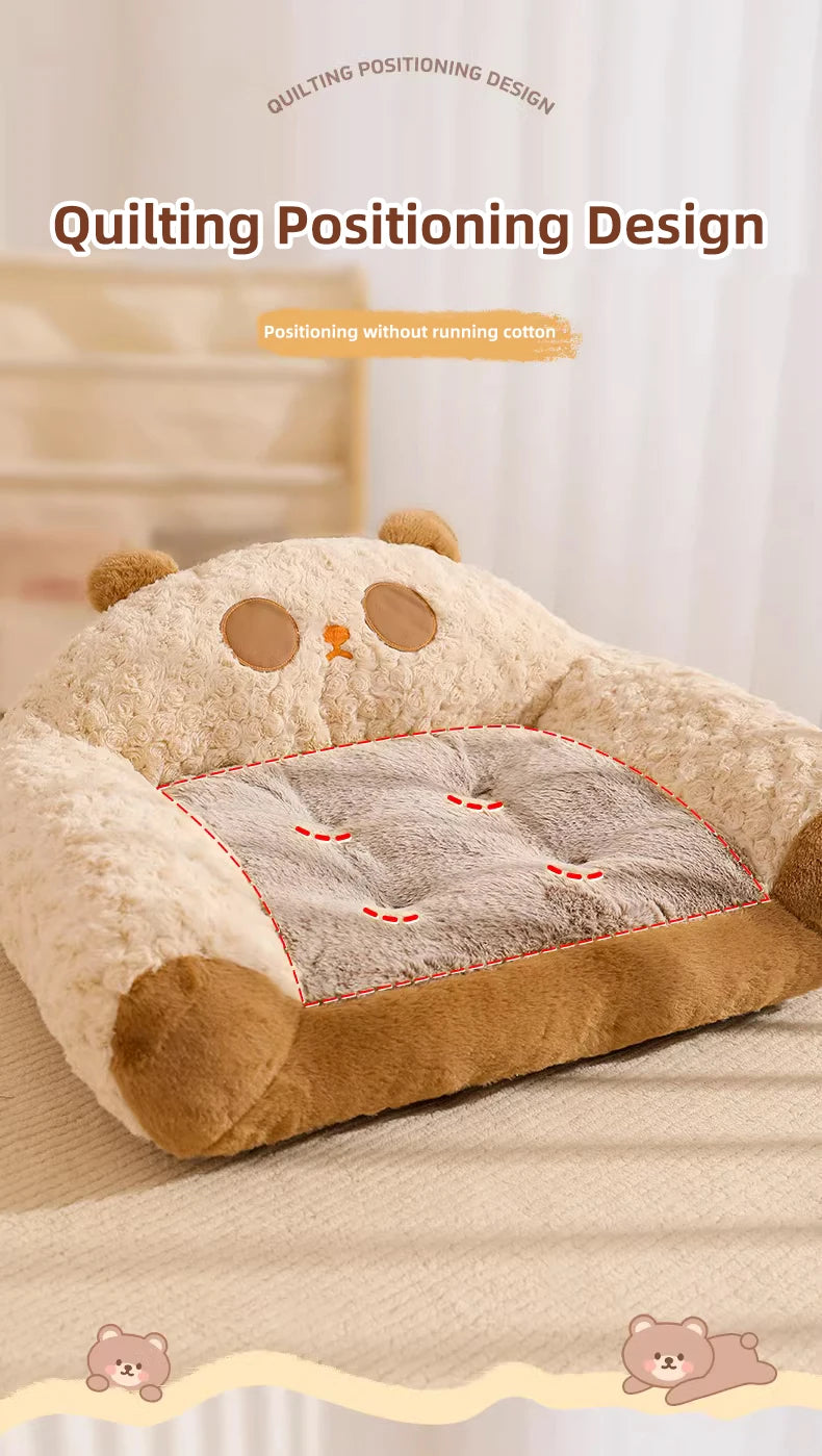 HOOPET Modern Plush Pet Kennel Sofa,Thick Plush Dog Kennel,Cat Kennel,Comfortable Warm Pet Sleeping Bed,Luxury Pet Home