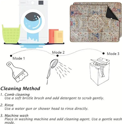 Pet Pee Pad Blanket Washable Urine Mat Ethnic Style Reusable Puppy Training Pads Sleeping Bed 4 Layers Absorbent Dogs Pee Mats