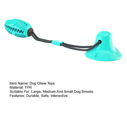 Dog Chew Toys for Aggressive Chewers Interactive Dog Suction Cup Toy Teething Rope Toy Dog Puzzle Treat Food Dispensing Ball Toy