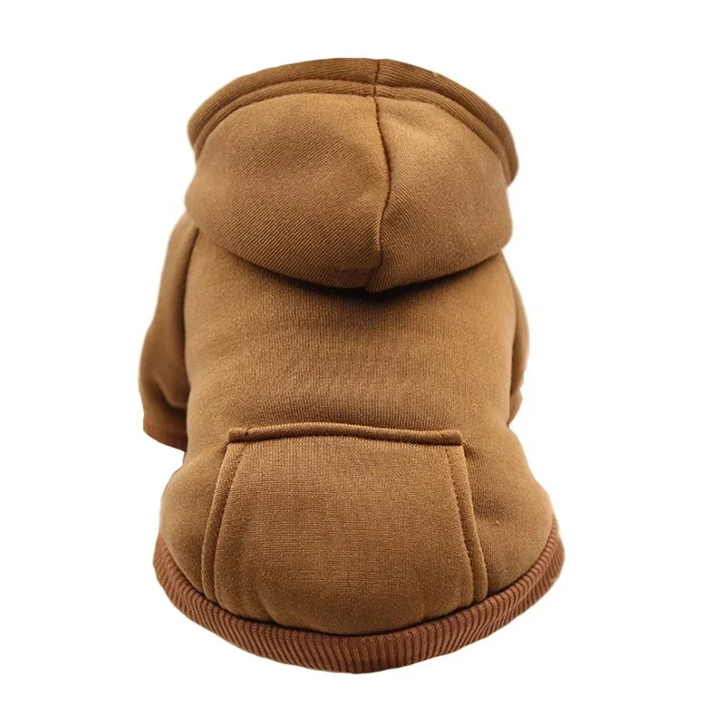 Dog Hoodie with Pockets - Warm Fleece Sweater for Small Dogs Like Chihuahuas (Cozy Coat, Machine Washable, Outdoor & Indoor Use)