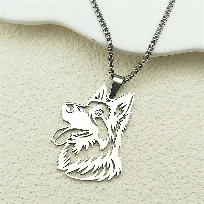 Sweet French Bulldog Chain For Women Men Stainless Steel Silver Color Animal Puppy Pug Dog Lovely Pendant Necklace Jewelry