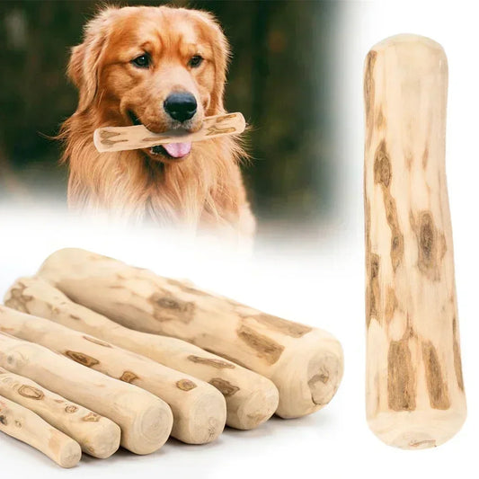 Durable Coffee Wood Chew Stick for Dogs - Natural Anxiety Relief & Teeth Cleaning Pet Toy
