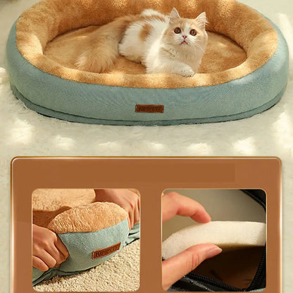 Winter Warm Small Dog Kennel Sleeping Puppy Cushion Cat Supplies  Accessories Washable Calming Sofa Cat Dog Pet Bed