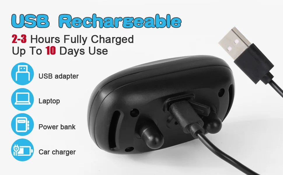 the BARK NO-MORE - Pet Dog Anti Barking Device, USB Rechargeable Dogs Training Collar, Ultrasonic Stop Barking Vibration Anti Bark Collar