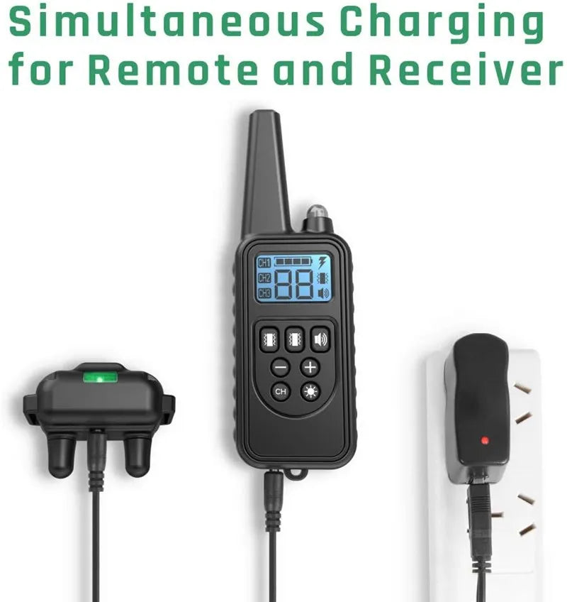 the POWERPET COMMAND PRO - VIP Electric Dog Training Collar, Waterproof Dog Bark Collar, Pet with Remote Control Rechargeable Anti-Barking Device Equipment