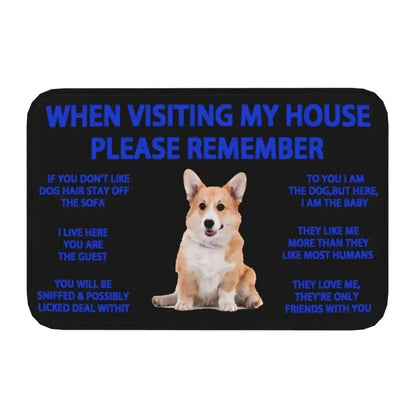 Beagle Dog Doormat Non-Slip Kitchen Bath Mat Living Room Door Floor Entrance Carpet Rug