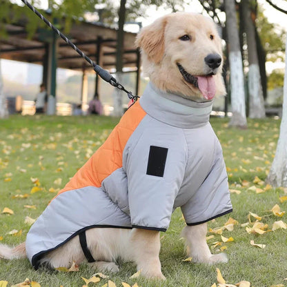 Winter Pet Clothes Golden Labrador Retriever Waterproof Dog Jumpsuit Medium Big Dog, Big Dog Winter Warm Cotton Blend Coat