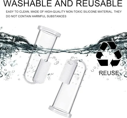 Super Soft Pet Finger Toothbrush Cat Dog Silica Gel Tooth Brush Bad Breath Tartar Teeth Care Tools Dog Cat Cleaning Pet Supplies