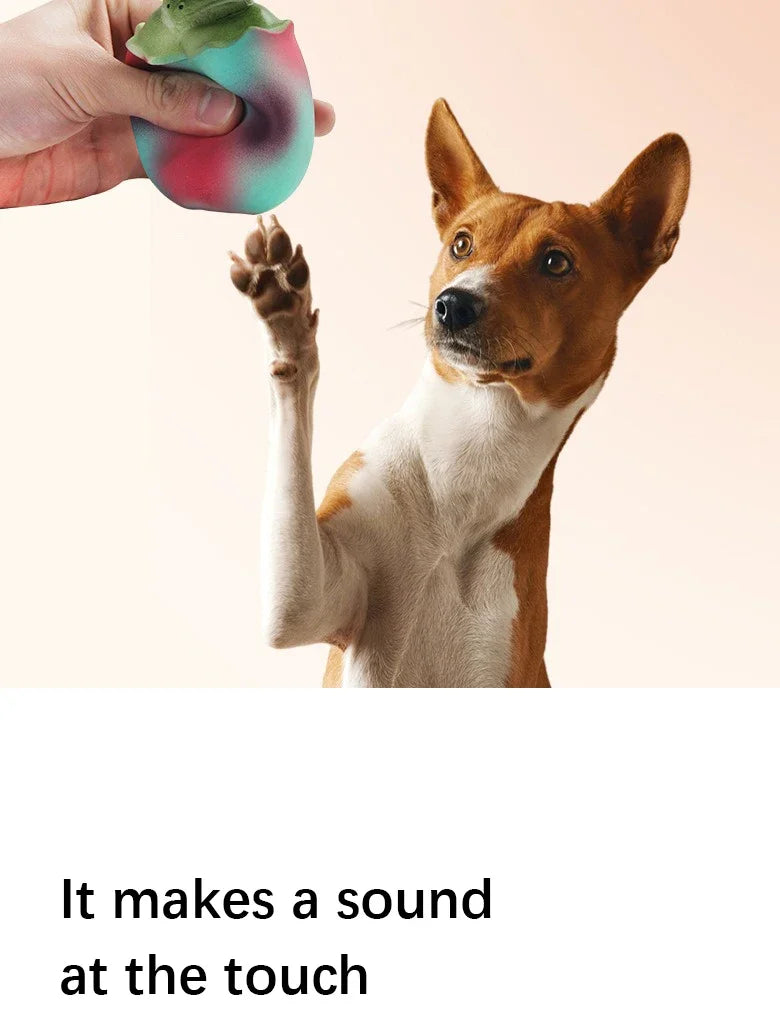 Dog Latex Toys Interactive Games Stretchable Dragon Eggs Teething Playing Easy Clean Squeeze Transform Sound Toys Pet Supplies