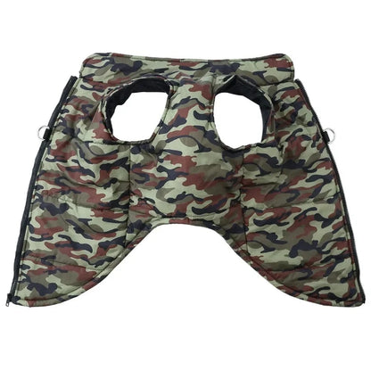 Winter Warm Big Dog Clothes Camouflage Sleeveless Pet Vest Jacket Windproof Large Dog Coat Zipper D-ring 4XL-6XL Puppy Outfits