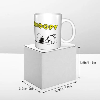 Manga Snoopy Woodstock Cartoon Dog Coffee Mug DIY Customized Ceramic Tea Milk Mug