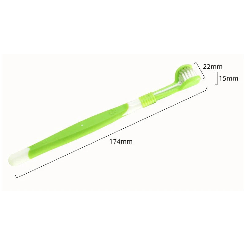 3-Sided Pet Toothbrush Dog Plastic Toothbrush Removing Bad Breath Tartar Cleaning Mouth Pet Dental Care Cat Cleaning Mouth