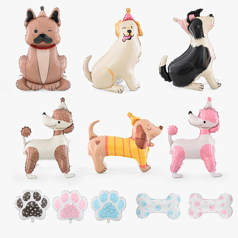 1pc Cute Standing Husky Puppy Balloon Dachshund Ballon Birthday Party Baby Shower Animal Theme Party Decoration Foil Balloon