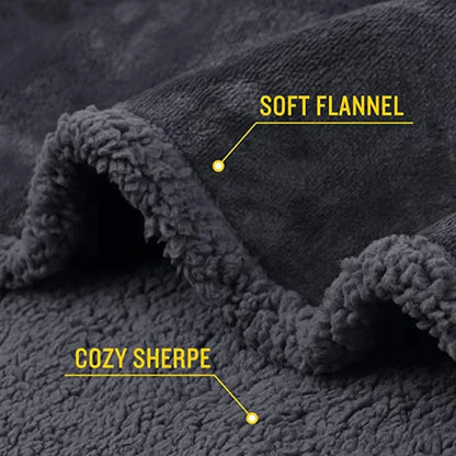 Waterproof Soft Pet Blanket Liquid Pee Proof Dog Blanket for Sofa Bed Couch, Reversible Sherpa Fleece Furniture Protector Cover