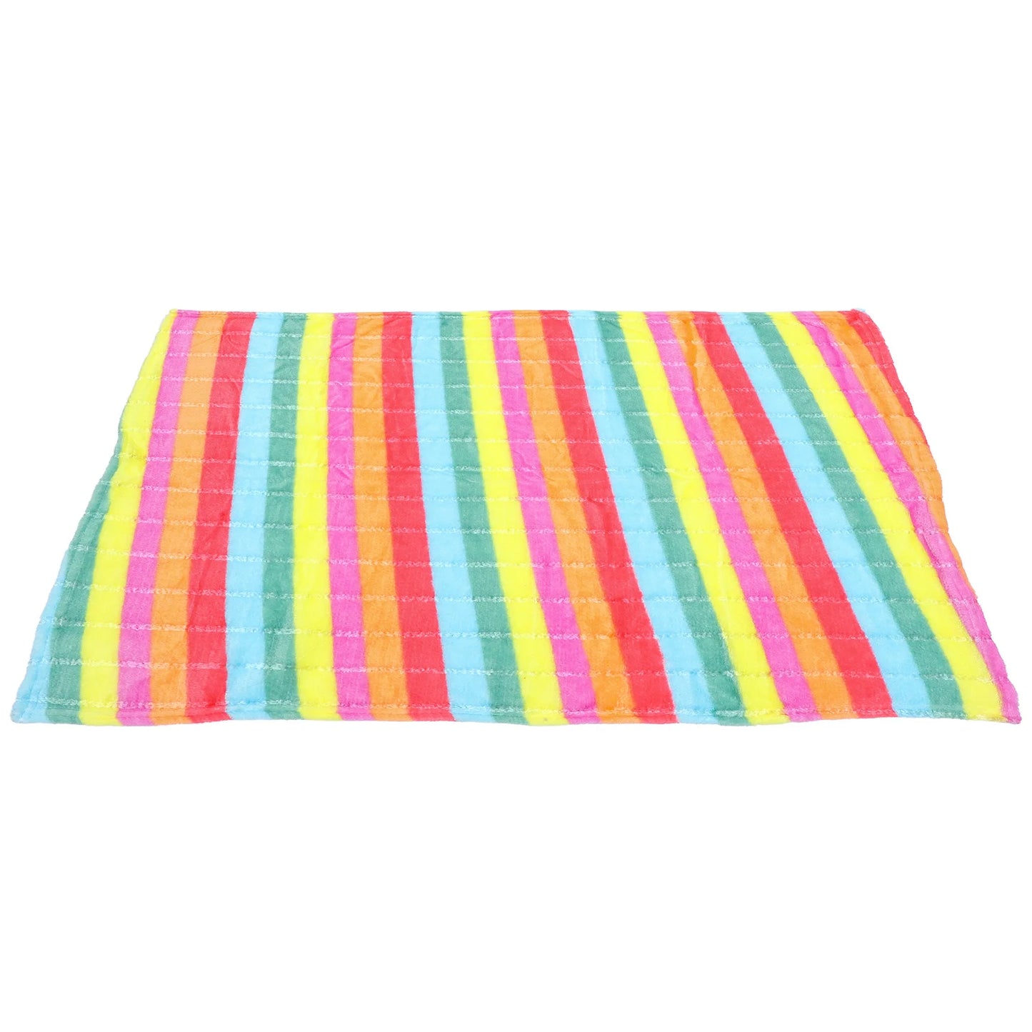 1Pcs Pet Blanket Flannel Rainbow Warm Cozy Blanket Dog Cat Bed Mat Sleep Cover Soft Durable Indoor Outdoor Dog Bed Mat