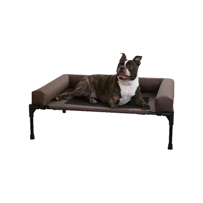 Large Elevated Cooling Dog Bed Portable Anti-Chewing Outdoor Kennel with Non-Slip Foot Rest Pet Bed