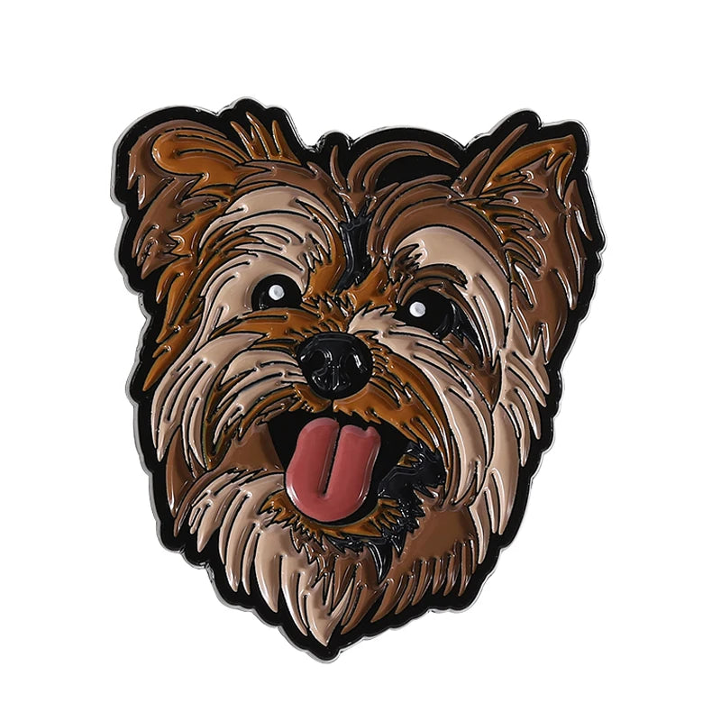 Cute Golden Retriever Border Collie Beagle Collie Enamel Pin Cartoon Pet Dog Animal Brooch Lapel Badge Jewelry Gifts For Friends