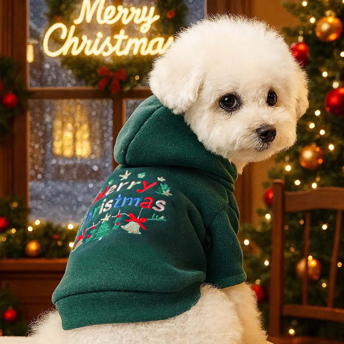 the SNOWPAW COZY SWEATER - Dog Christmas Clothes, Winter Warm Sweater, Pet Clothes for Small Dogs, Elk Santa Claus Dog/Cat Coat Hoodies, Christmas Dogs Costume