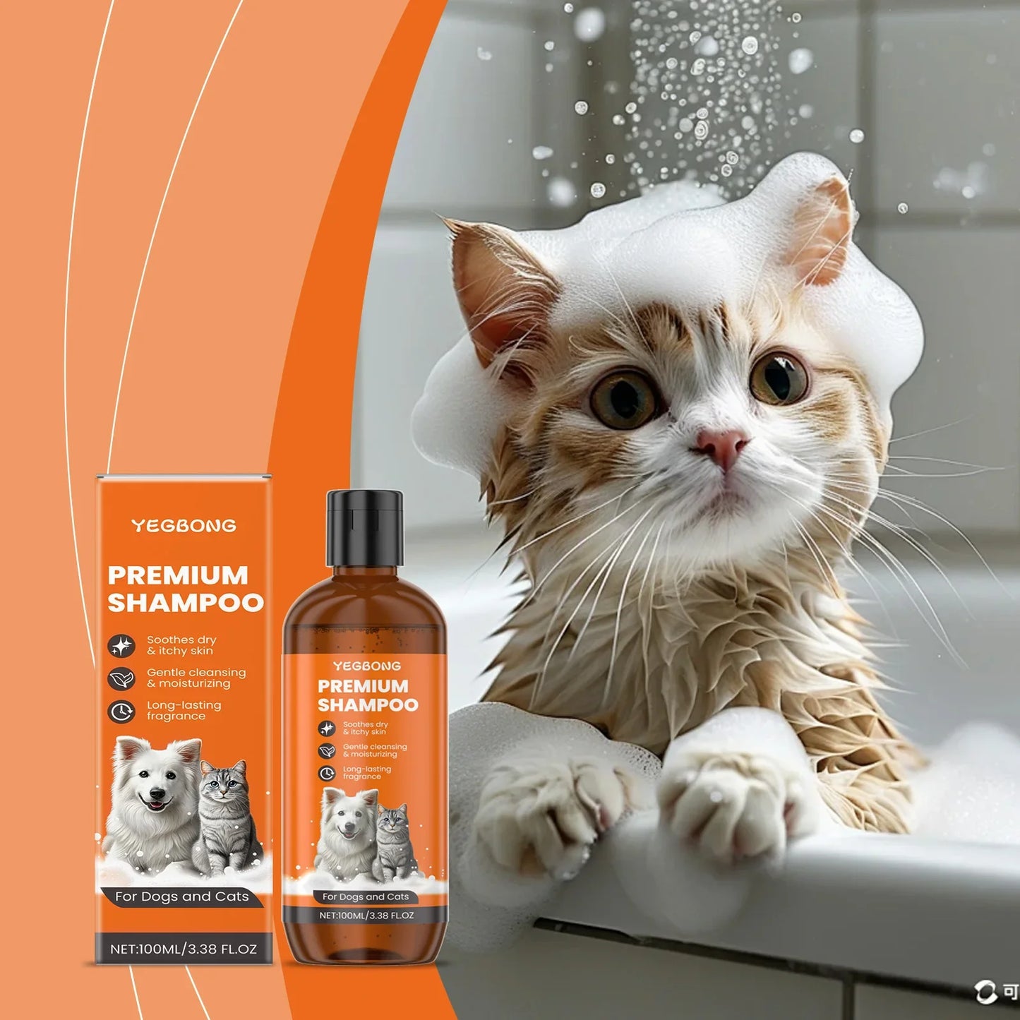 the SOAP & SUDS SHAMPOO - Natural Pet Shampoo for Dogs & Cats, Coconut Oil Derivative Formula, Removes Odor & Tangles, Flea & Insect Repellent