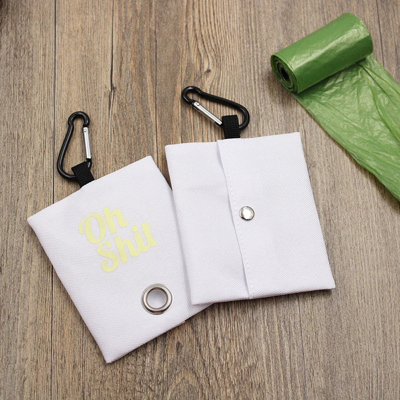 the FUNNY POOP BAG - Pet Supplies, Canvas Garbage Bags Poop Bag Dispenser, Portable Dog Poop Waste Bag Holder, Outdoor Puppy/Cat Pick Up Organizer