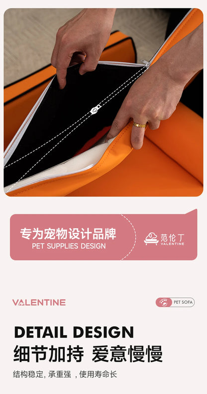 Van Lundin Pink Cute Pet Sofa Kennel Cat Nest High-end Dog Sofa Four-level Universal Removable and Washable