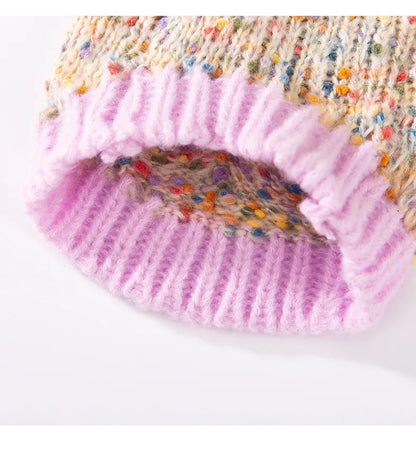 Autumn and Winter Pet Dot Little Flower Sweater Comfortable Warm Dog Clothes Teddy Cat Clothing Puppy Clothes for Small Dogs