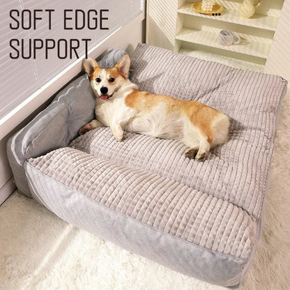 1pc Doghouse All Season Large Dog Sleeping Mat Washable Pet Pad Winter Dog Bed Dog Mattress for Sleeping Dog Supplies Grey
