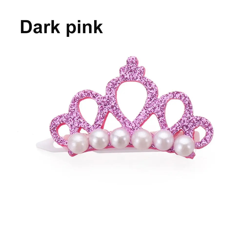 Small Dogs Faux Pearl Crown Shape Bows Hair Clips Bow Cute Head Decoration For Pets Hair Clips Grooming Cat Bow Pet Accessoires