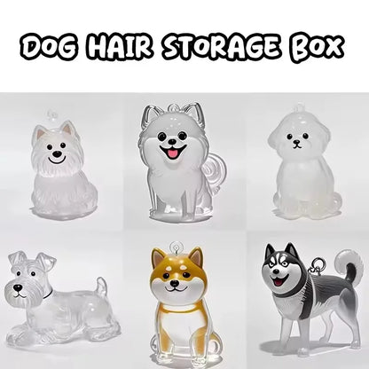 Clear Puppy Hair Memorial Keepsake Capsule Pet's Dog Fur Storage Container Pendant Keychain Decor Pet Lovers Home Display Gifts