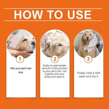 the SHAGGY SHAMPOO - 100ml Natural Ingredients Safe Efficient Formula, Pet Shampoo for Dogs & Cats, Removes Odor & Itch, Tangle, Flea & Insect Repellent