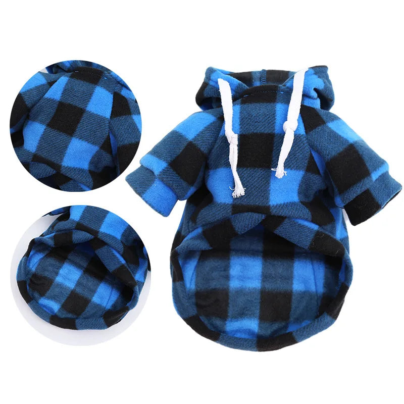 Autumn and Winter Warm Pockets Zipper Small Medium and Large Dog Clothes Pet Cat Teddy Bathroom Clothing Supplies