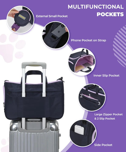 Pet Travel Carrying Bag Crossbody Bag Portable Puppy Pet Bag Handbag with Adjustable Shoulder Strap Small Pet Supplies