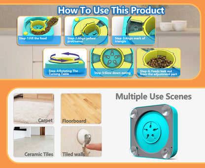 3in1 Interactive Dog Puzzle Toys - Fun Slow Feeder Brain Education Treat Puzzles with IQ Squeak Design - Educational Dog Toys