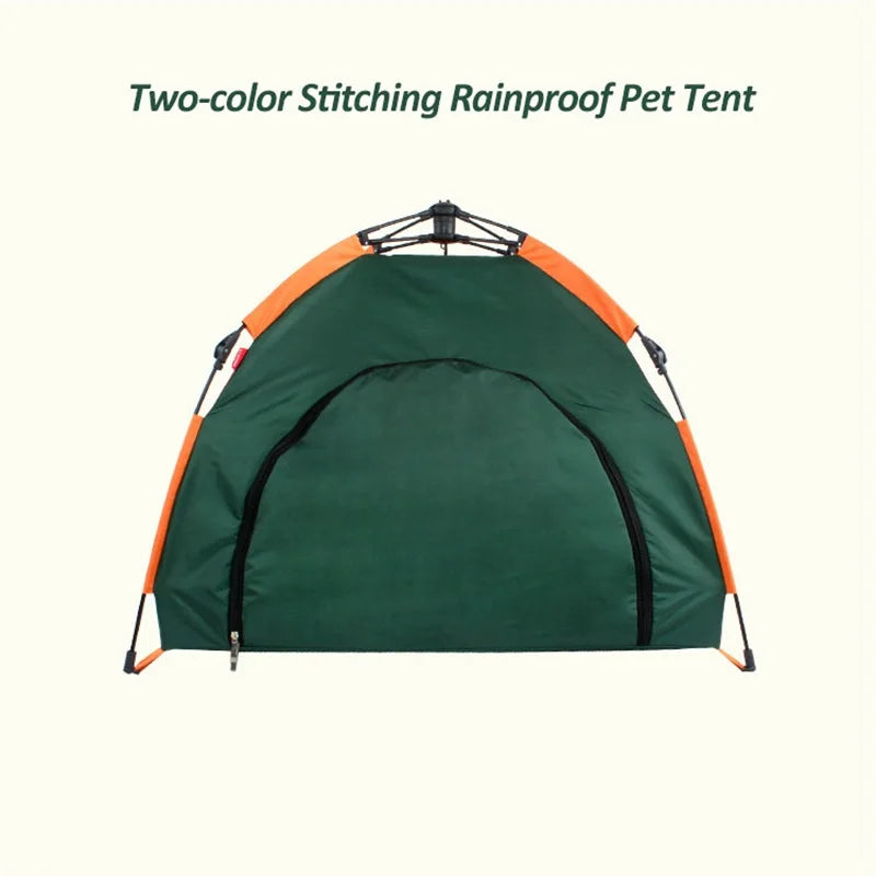 the HAPPY CAMPER - Pet Tent Portable Automatic Folding Teepee, Dog Bed House with Cushion, Easy Assemble Fit Golden Retriever - Husky Outdoor/Indoor