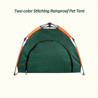 the HAPPY CAMPER - Pet Tent Portable Automatic Folding Teepee, Dog Bed House with Cushion, Easy Assemble Fit Golden Retriever - Husky Outdoor/Indoor