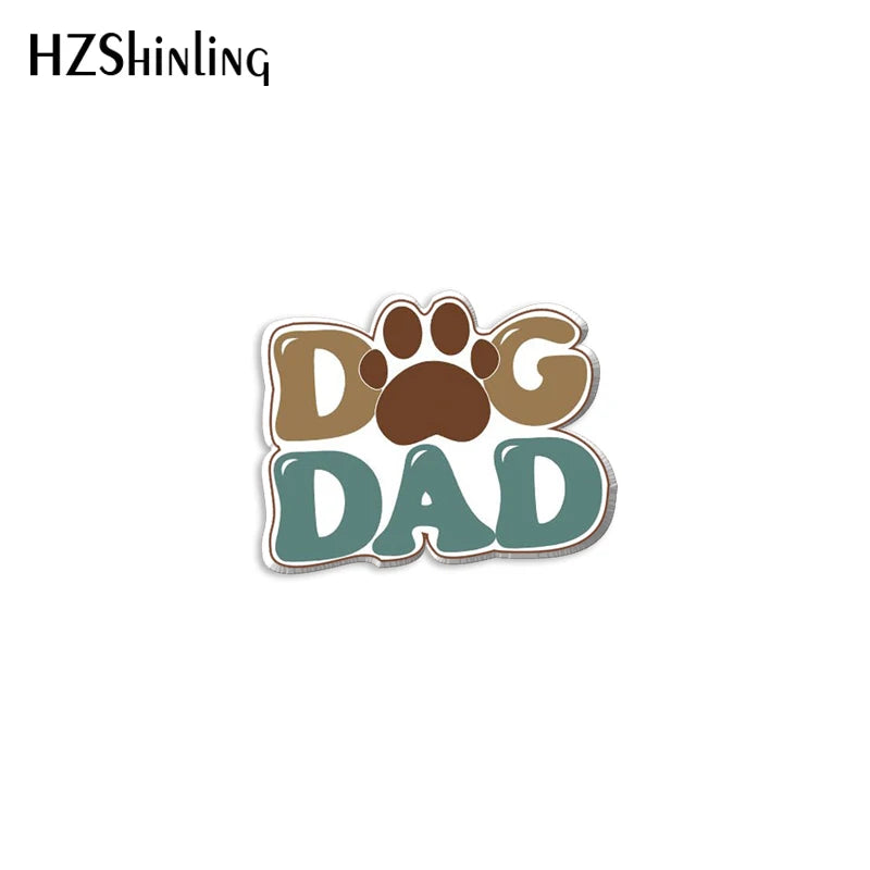 2023 New Dog Lover Acrylic Lapel Pin Heart Paw Epoxy Butterfly Clasp Pin Handmade Butterfly Brooch