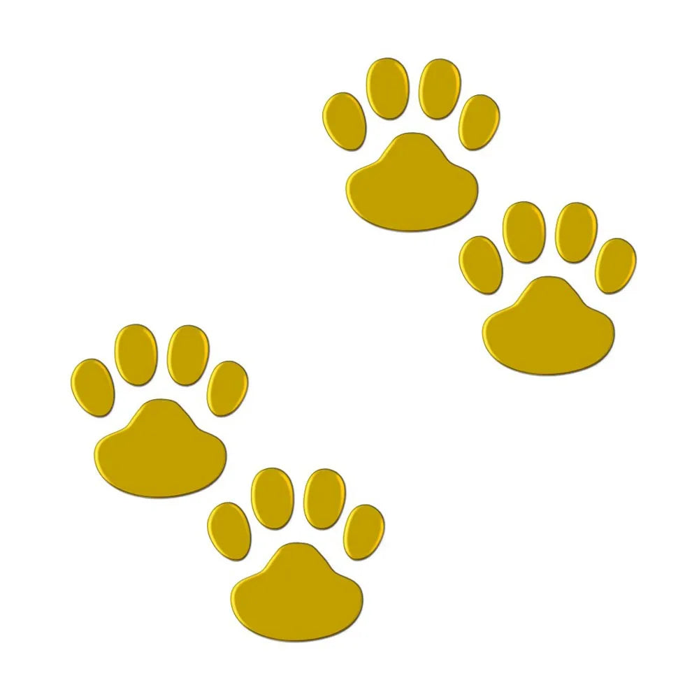 1/2/4Pairs 3D Stickers Paw Animal Dog Cat Cool Design Bear Foot Prints Footprint Decal Car Stickers for Auto Motorcycle