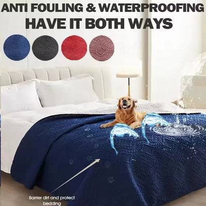 Dirt-Proof Bedspread Waterproof Dog Bed Cover Pet Blanket for Furniture Bed Protector Couch Cover for Dogs Cats Non-Slip Backing