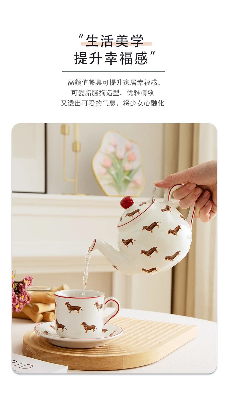 London Pottery 220ML Animal mug dish ceramics coffee cup Unusual tea Pair pottery tea cup set porcelain Cups for girlfriend gift