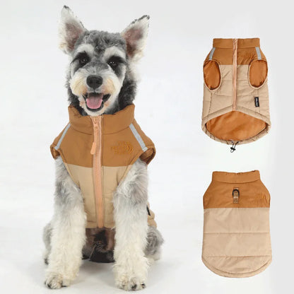 Autumn And Winter Waterproof Reflective Small Medium Large Dog Cotton Clothes Can Be Pulled Dog Clothes Pet Clothing