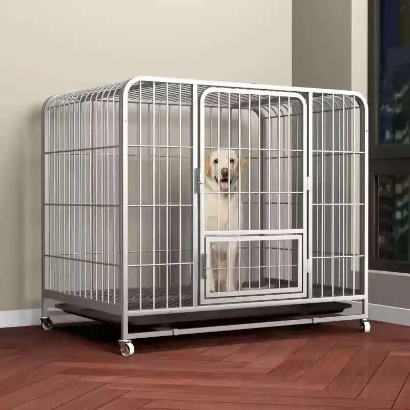 Household Indoor and Outdoor Dog Cage Large Dog Medium Dog Cage with Toilet Golden Retriever Labrador Cage Pet Supplies House