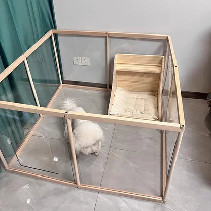 Pet pen dog cage Indoor villa for small and medium-sized dogs with fence and isolation gate in domestic kennel
