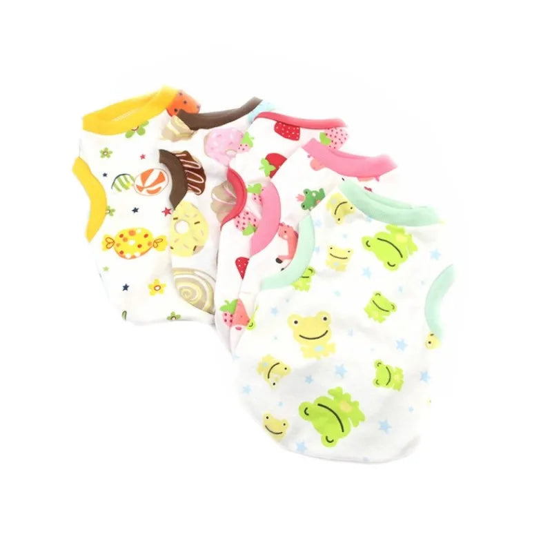 the COOLBARK SUMMER TEE - Dog Clothes Summer Thin Dog Vest T-Shirt, Print Dog Cute Outfits, Chihuahua, Pet Clothing, French Bulldog, Pug Costumes, Puppy Shirts