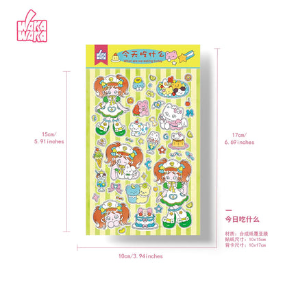 1Pc Scrapbook Material Sticker Decorative Stationery Sticker DIY Arts Crafts Album Deco Sticker Journal Planner Card Sticker