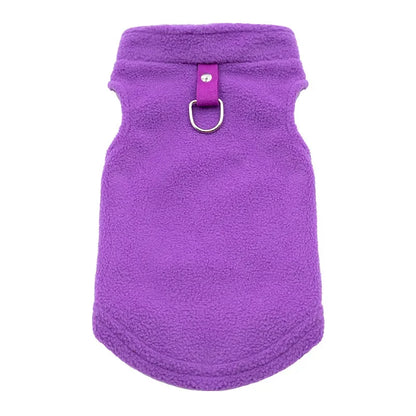 Pet Fleece Vest with Soft and Warm Fleece Sleeveless Design Unconstrained Forelimbs Autumn and Winter Warm Pet Clothing