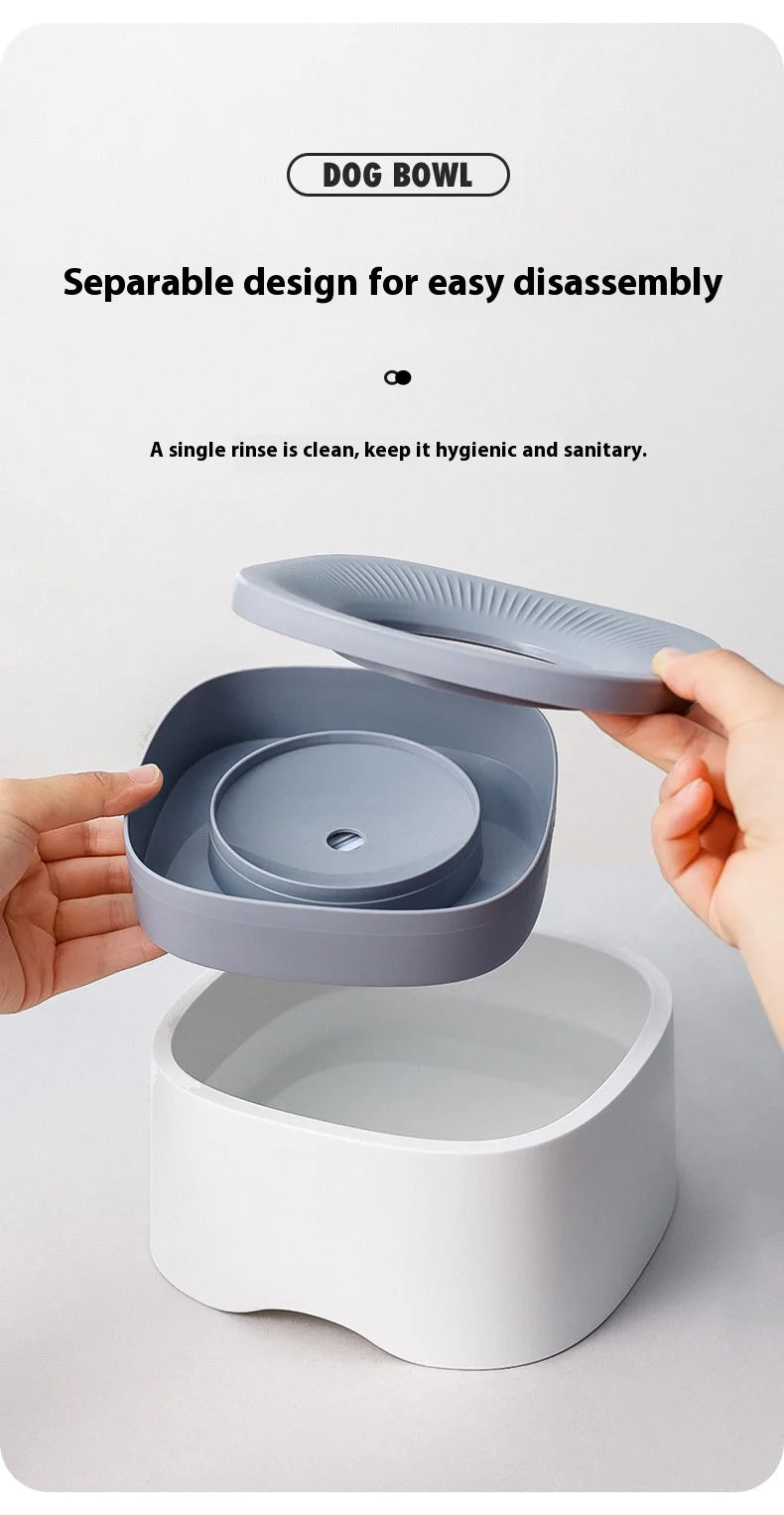 Anti-Splash Pet Water Bowl - No Mess Drinking Dish for Cats & Dogs with Floating Design Keeps Chin Dry Easy Clean