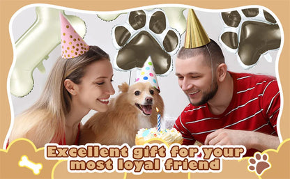 Large Dog Party Balloons Decorations Banner Pet Festivals Party Supplies Paw Bone Foil Balloons Pets Birthday Decorations